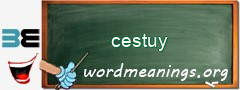 WordMeaning blackboard for cestuy